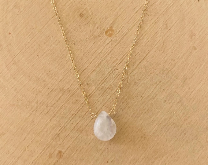 Smooth Moonstone Necklace