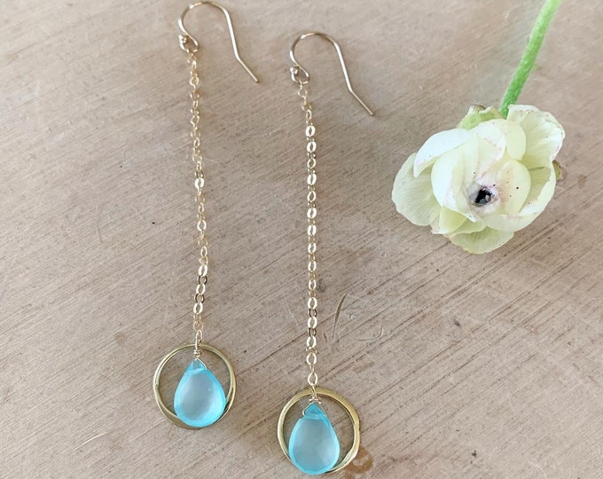 Chalcedony Drop Earrings