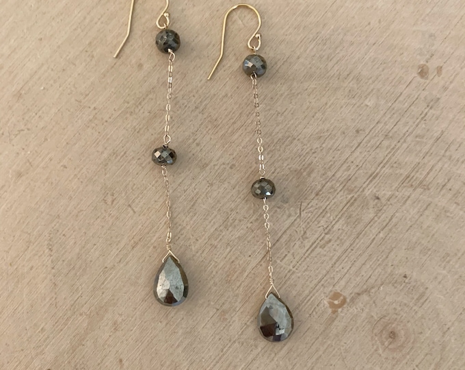 Pyrite Dangle Earrings
