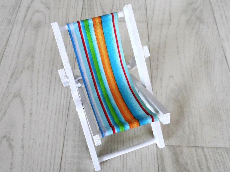Novelty Phone Stand Deck Chair Phone Holder Rainbow Stripe Etsy
