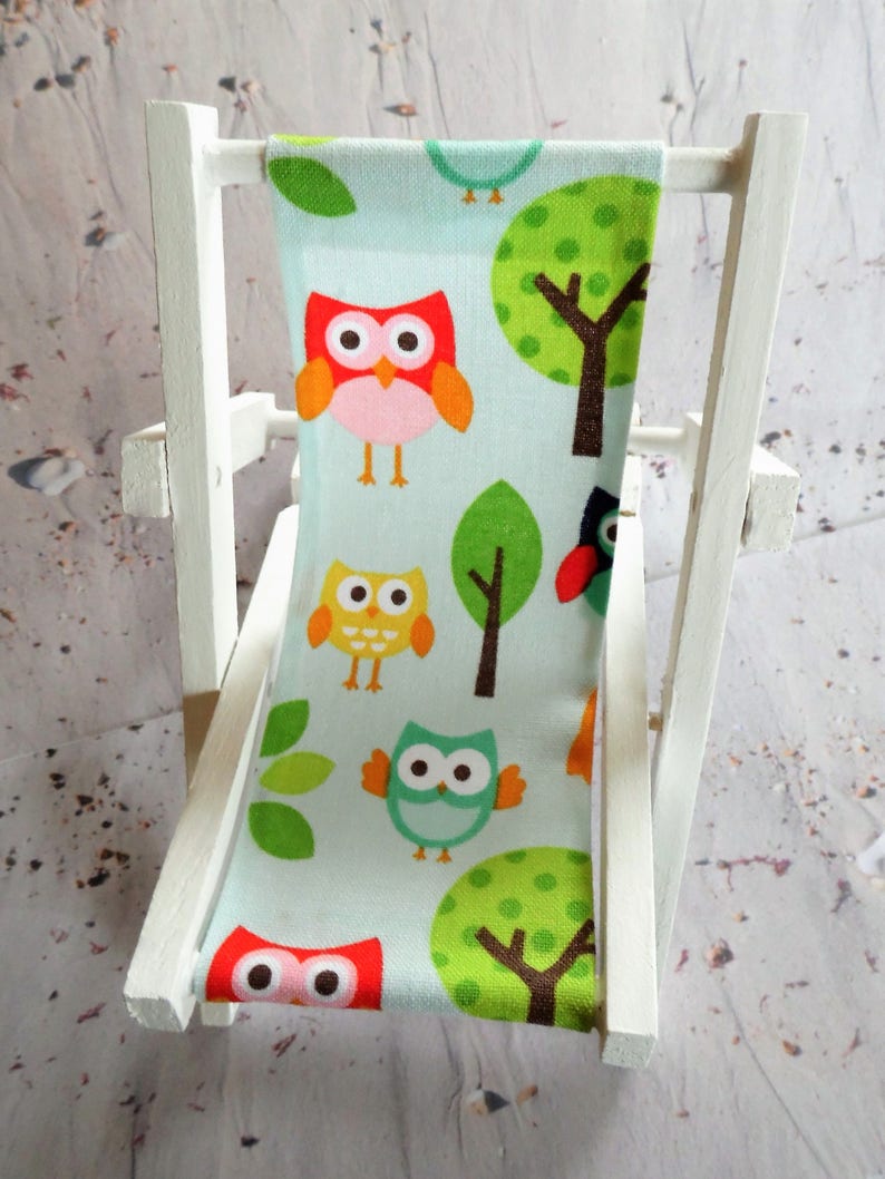 Novelty Phone Stand Deck Chair Phone Holder Owl Fabric Etsy