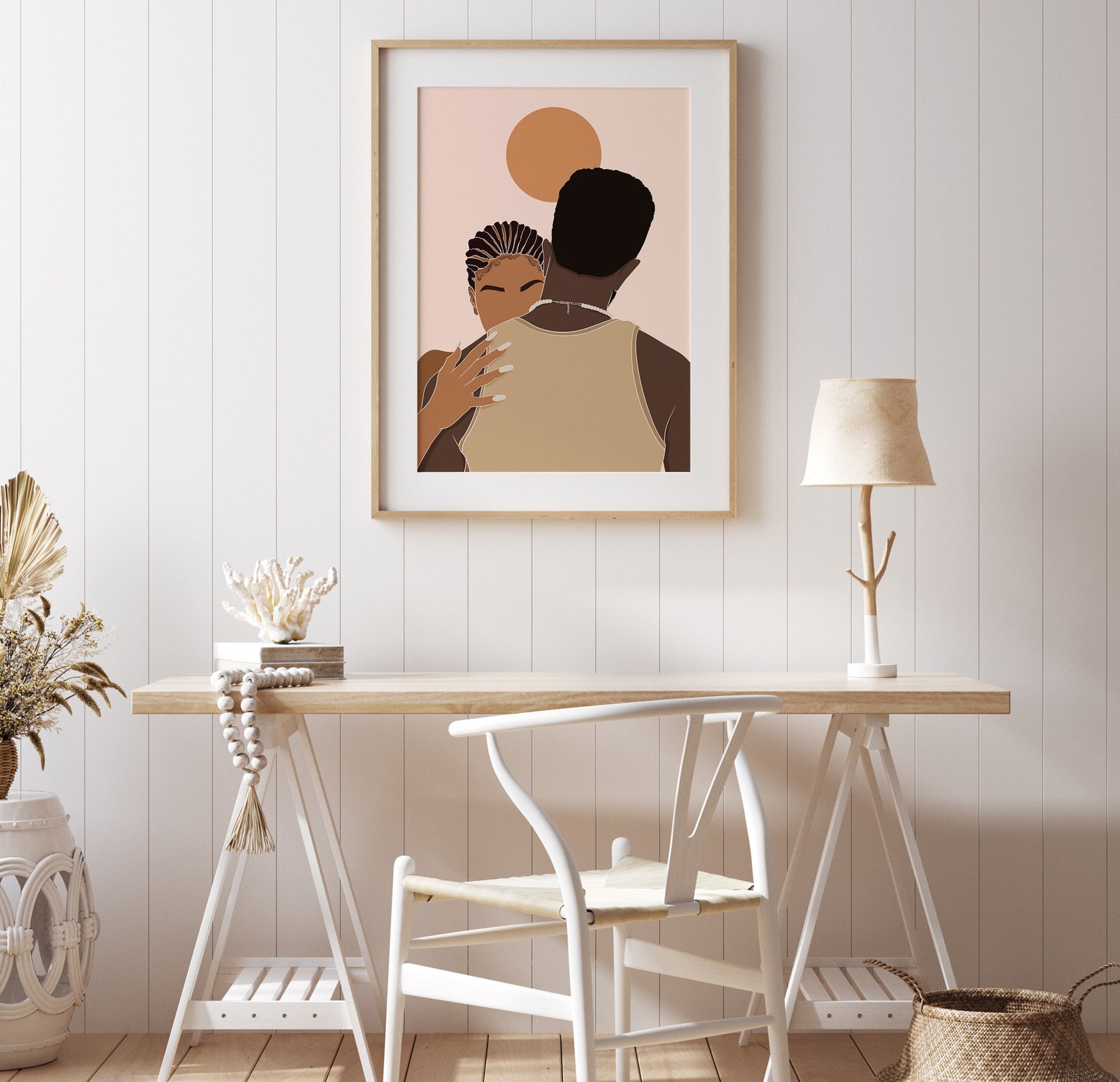 Black Couple Hugging Print Black Couple Art Man and Woman - Etsy