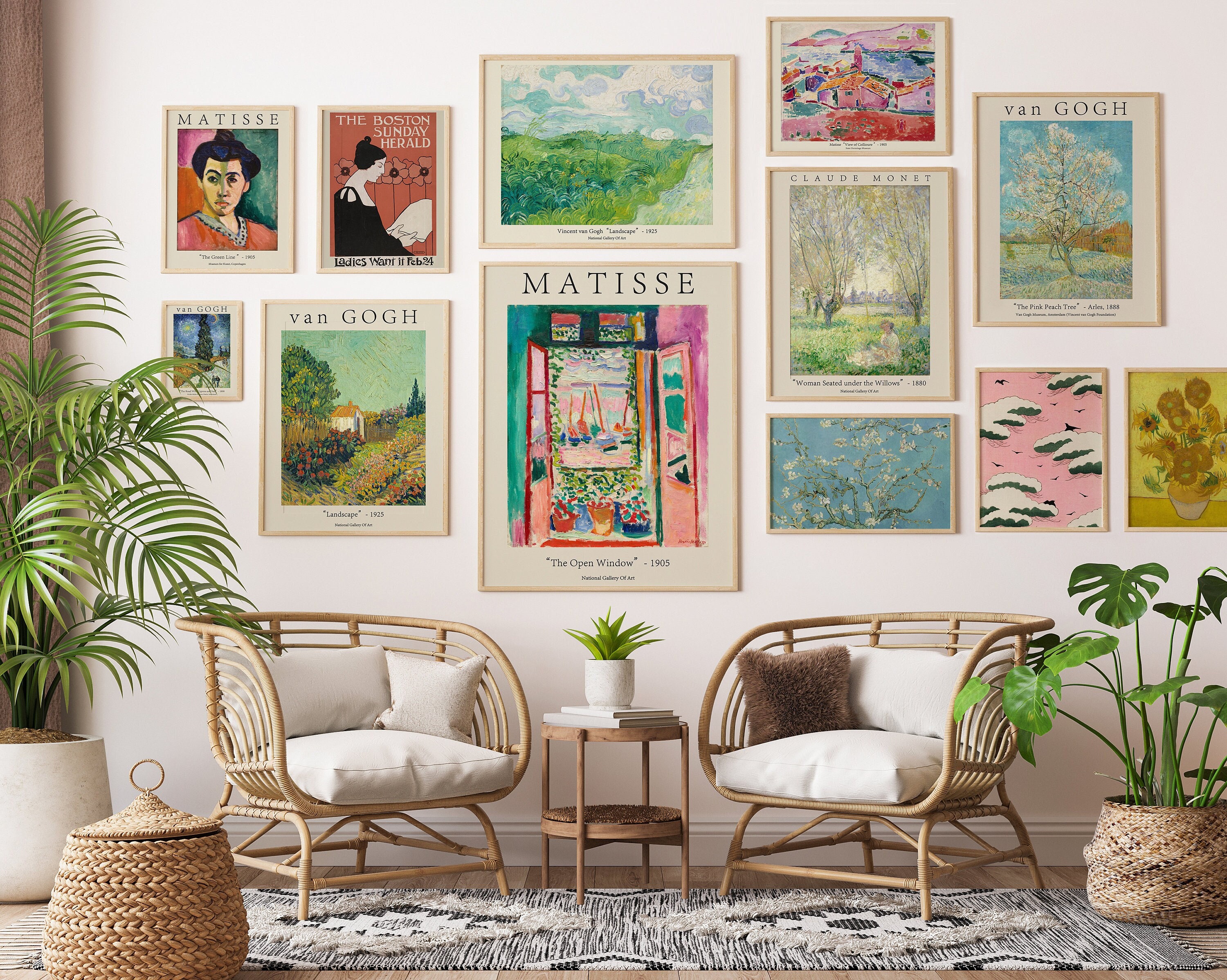 Eclectic Gallery Wall Set Maximalist Aesthetic Room Decor 