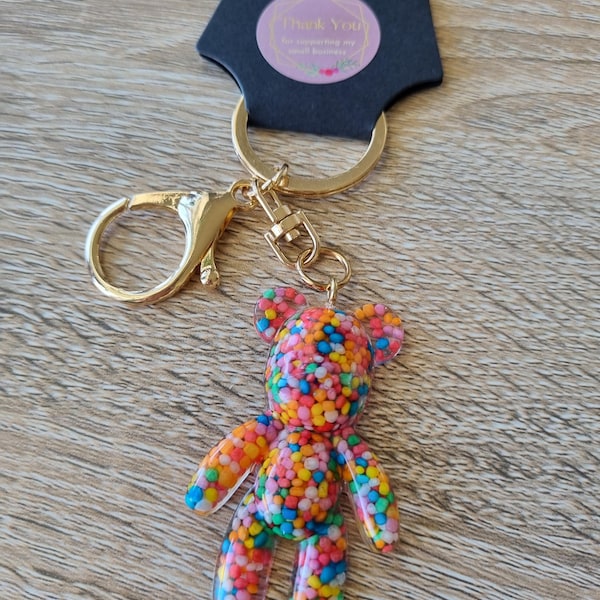 Resin Teddy Bear Keychains