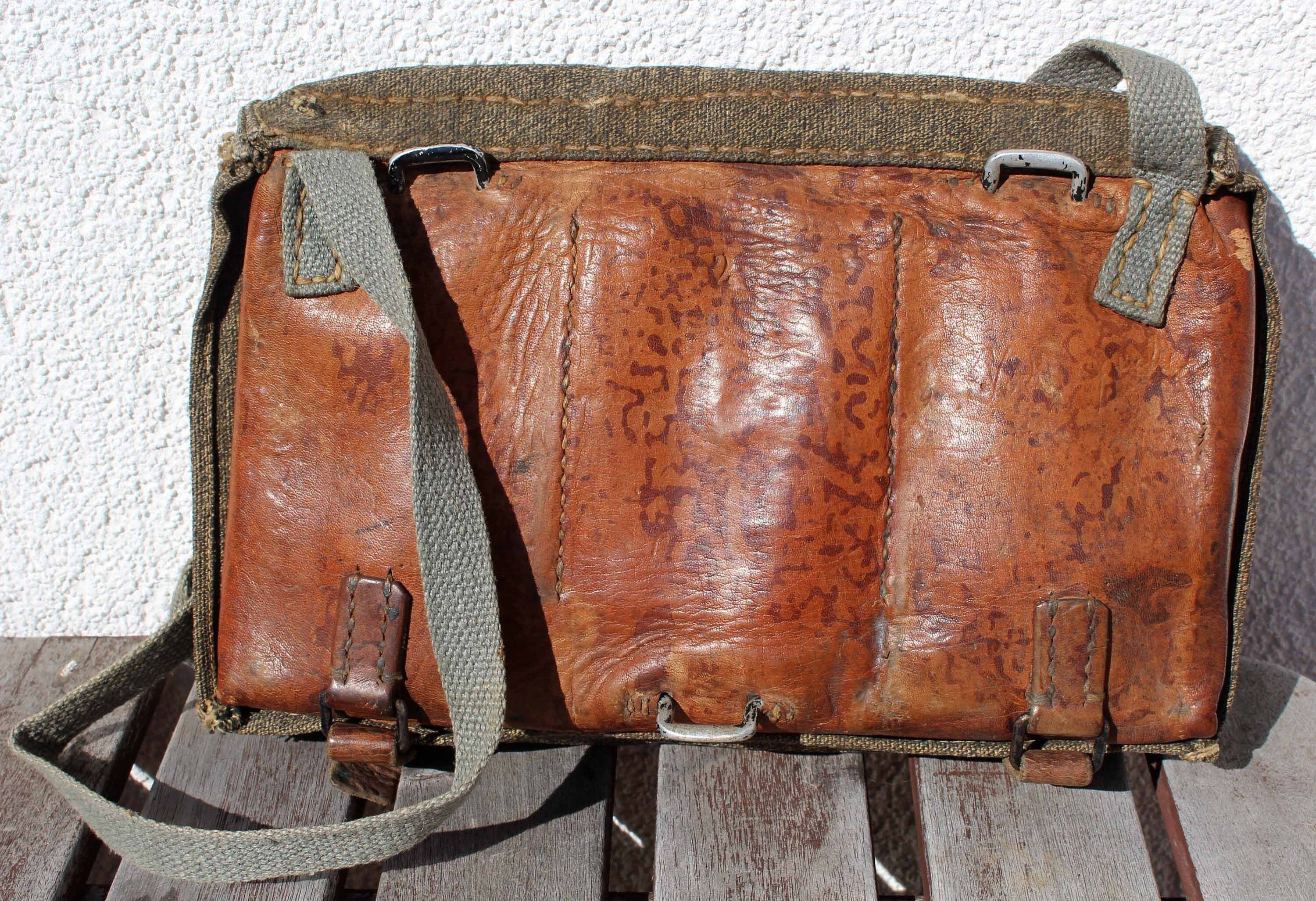 New Vintage Swiss Military "Salt & Pepper" Messenger, Bike Bag  Adjustable Straps