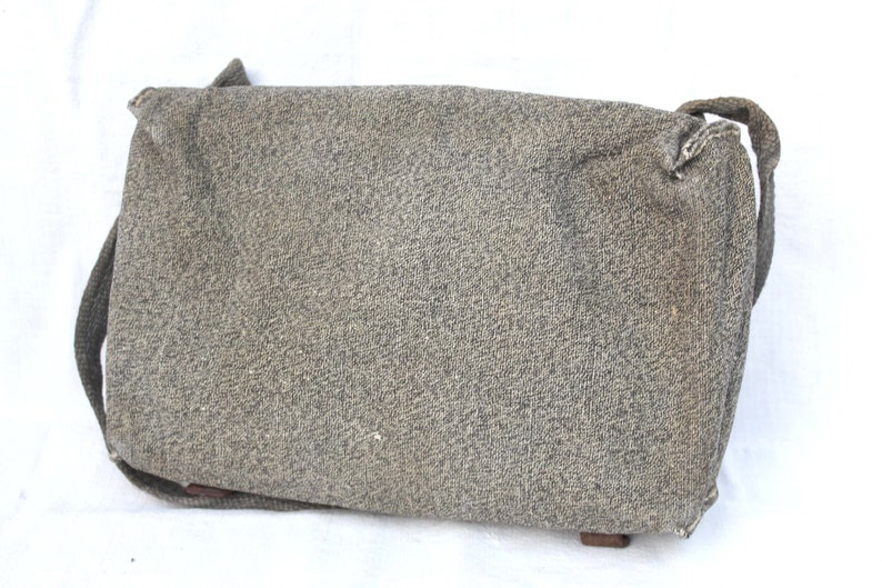 Antique Swiss Military Leather /& Canvas Bag Ammo Bag Shoulder Bag from 1915 103 years old