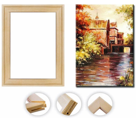 Solid Canvas Stretcher Frames Premium Pine Wood Strips Bar Etsy