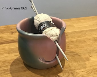 Coloured Chestnut & Beech Yarn Bowl