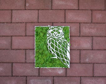 green wall Moss/laser cut/holiday gift/moss wall design/handmade/evergreen plant/interior design/creative deco/home decor/warming gift