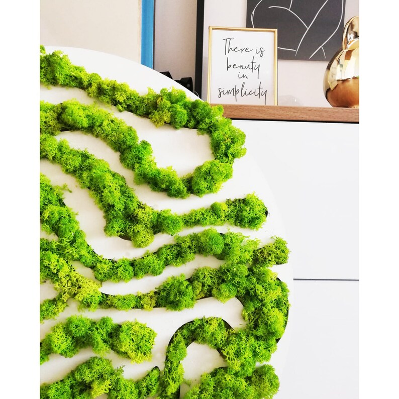 Preserved Wall Moss Art. Wood and Moss Art. Vertical Garden Etsy