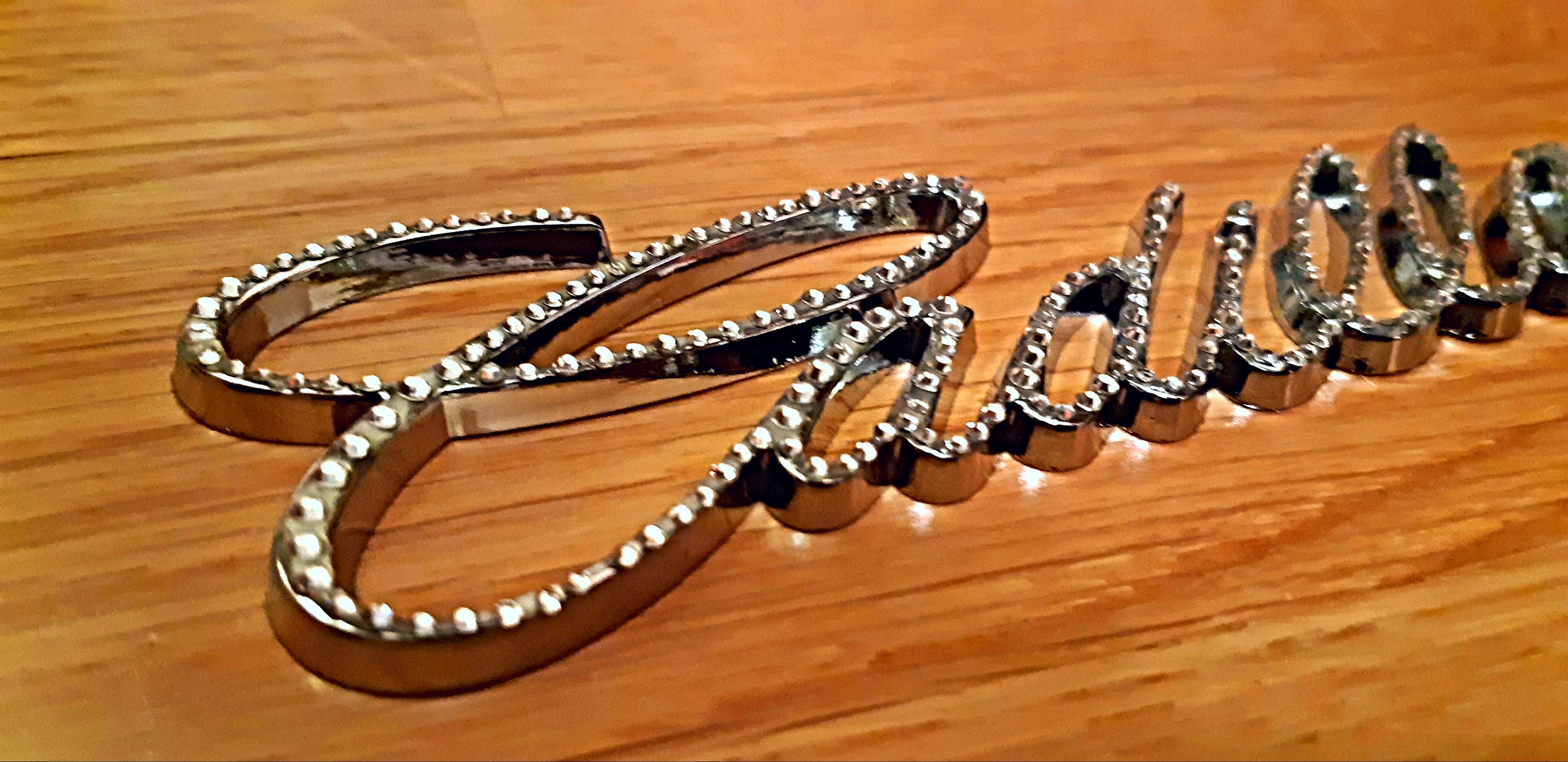 Unique and rare Cadillac Script Badge Bling Emblem W Swarovski Etsy