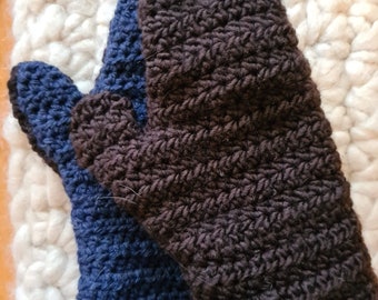 Mountain man mittens crochet pattern