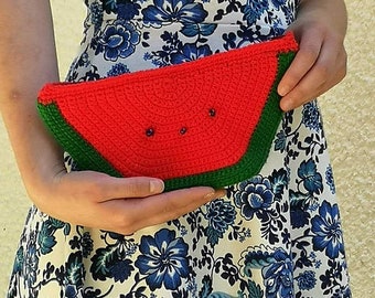 Watermelon Clutch Purse Crochet Pattern