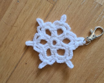 Crochet Snowflake Keychain