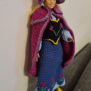 Frozen-Inspired Anna Barbie Outfit Crochet Pattern PDF image 6