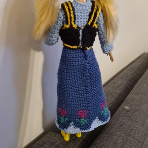 Frozen-Inspired Anna Barbie Outfit Crochet Pattern PDF image 5