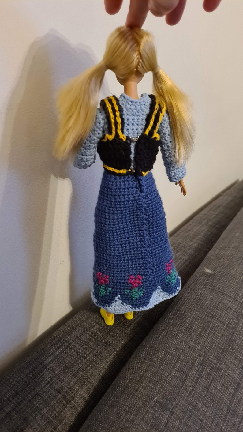 Frozen-Inspired Anna Barbie Outfit Crochet Pattern PDF image 5