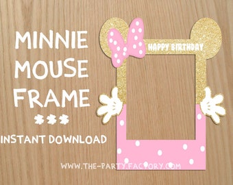 Minnie Mouse Photo Booth Frame, Custom Design (Digital File), PDF, Instant Download