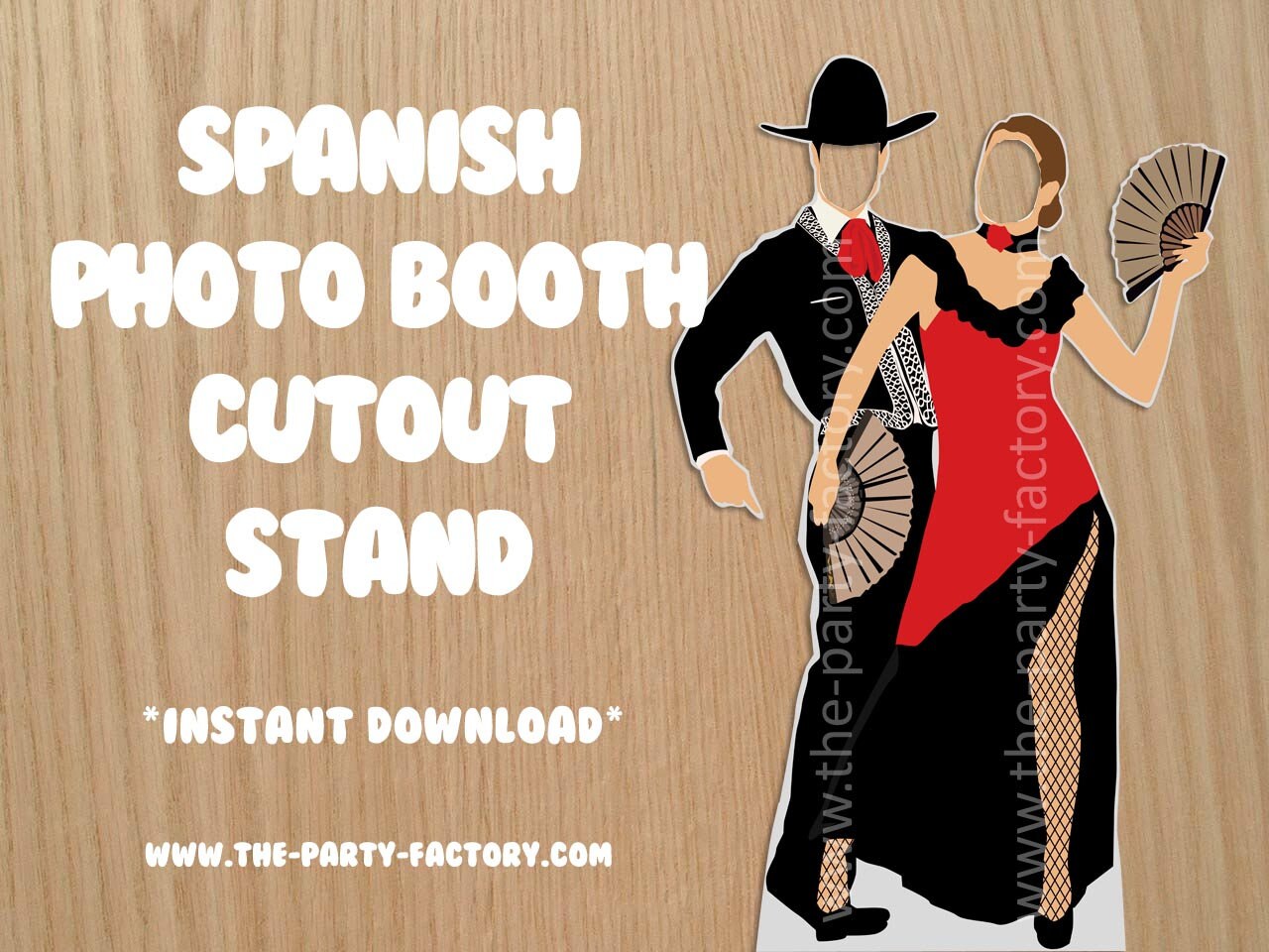 Spanish Party Photo Booth Cutout Stand Instant Download Etsy