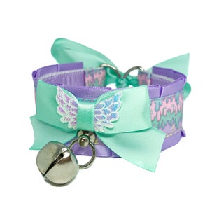 Twisted Angel Mint Kitty Bell Choker