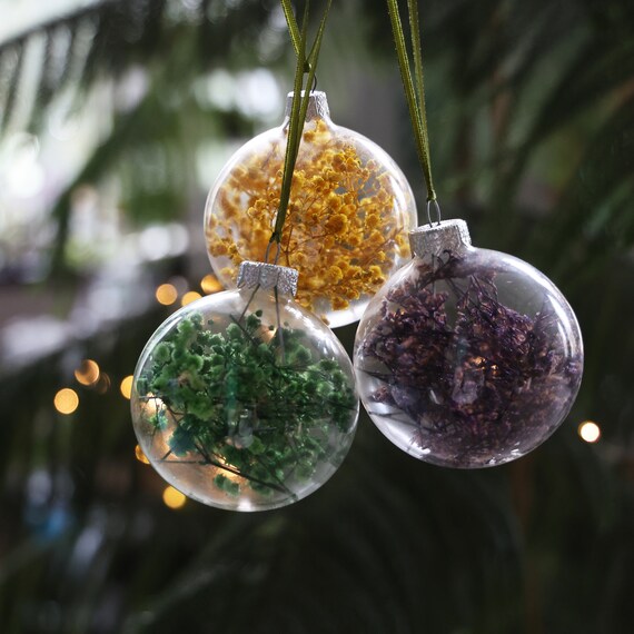 Glass flower christmas ornaments Clearance