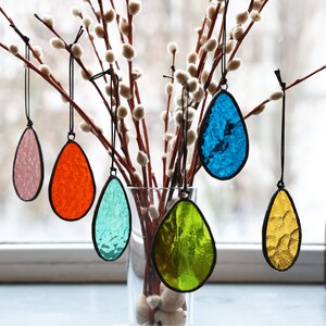 Stained Glass Easter Eggs, hanging spring decoration suncatcher, Easter egg Sun Catcher, image 5