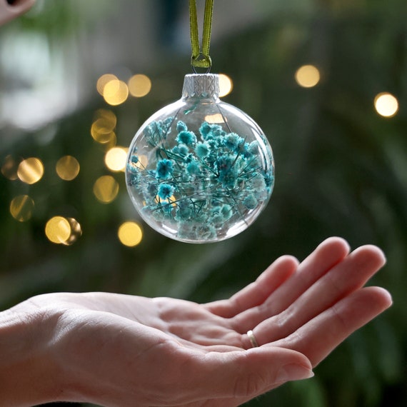 DIY Filled Glass Christmas Ornaments 