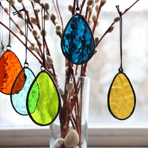 Stained Glass Easter Eggs, hanging spring decoration suncatcher, Easter egg Sun Catcher, image 2