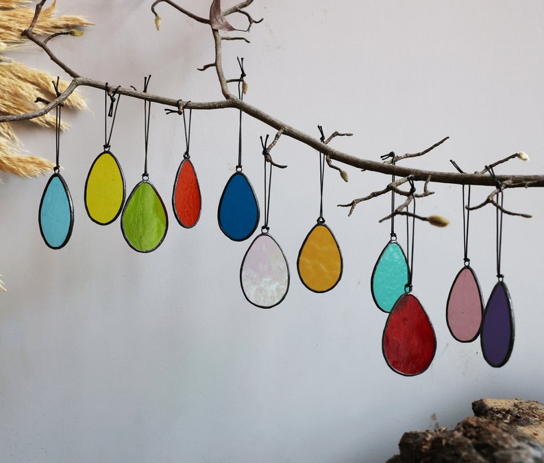 Stained Glass Easter Eggs, hanging spring decoration suncatcher, Easter egg Sun Catcher, image 7