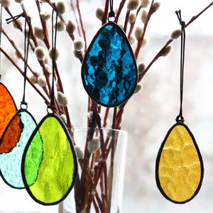 Stained Glass Easter Eggs, hanging spring decoration suncatcher, Easter egg Sun Catcher, image 3