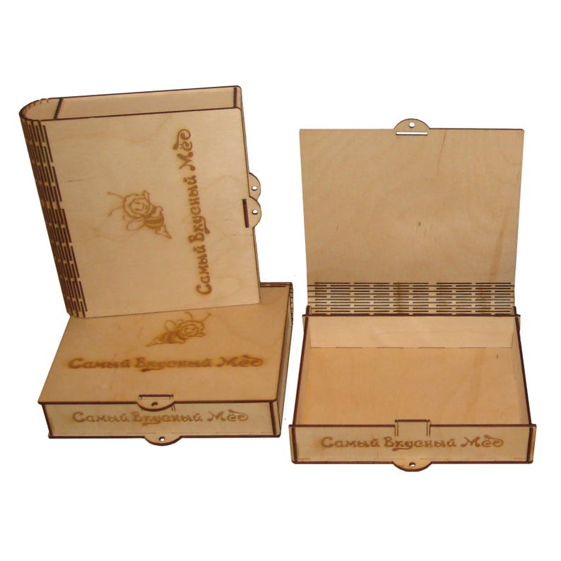 Small box drawing Small box with latch laser cut vector Etsy