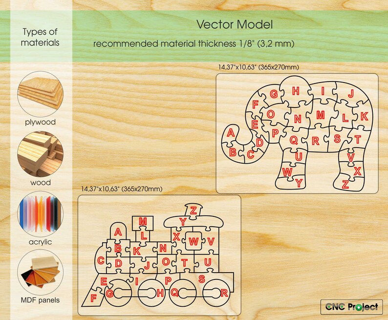 elephant alphabet puzzle