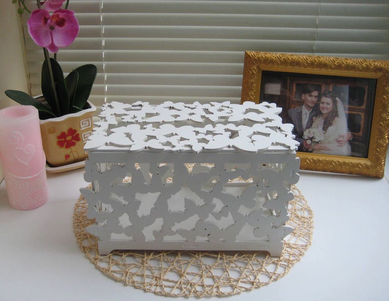 laser cut vector model cnc file vector template for laser cutting Wedding card box drawing instant download money box wedding casket