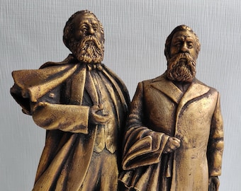 Germany communists MARX & ENGELS statue sculpture