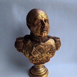Spanish General and Statesman Francisco Franco bust statue image 1