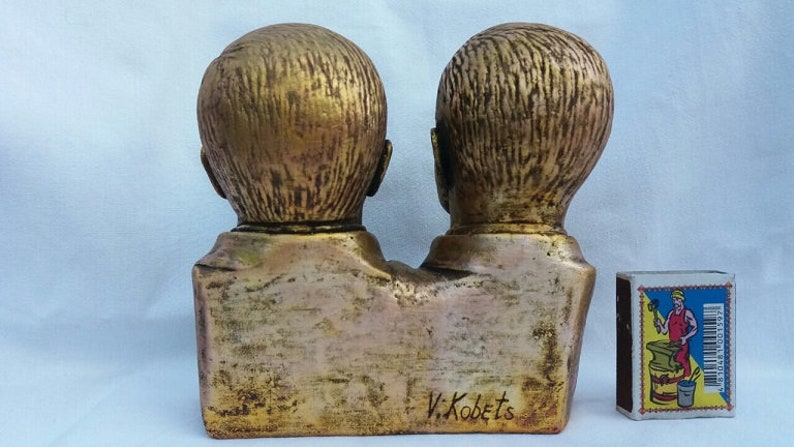 Soviet Germany liders Molotov Ribbentrop Pact bust statue