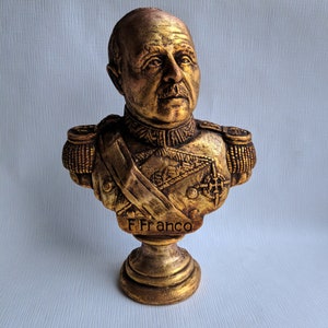 Spanish General and Statesman Francisco Franco bust statue image 8