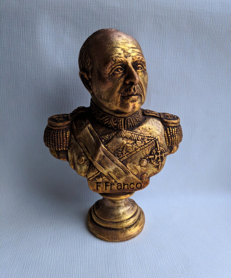 Spanish General and Statesman Francisco Franco bust statue image 1