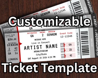 My Chemical Romance Ticket Printable | Black Parade Digital Download ...