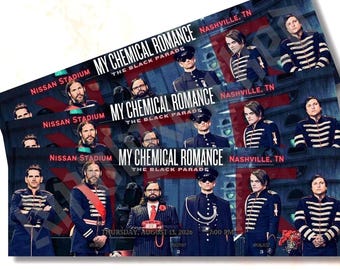 My Chemical Romance MCR Black Parade Fake Printable Ticket •(Digital Download)