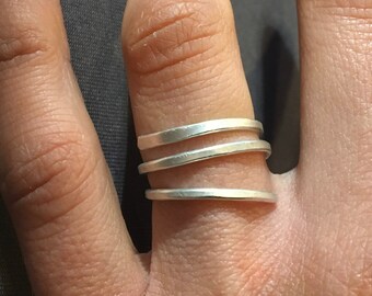Statement Ring Unique Silver Ring Snake Ring Solid Silver Ring Large Silver Ring Massive Ring Silver Artisan Ring Raw Silver Ring