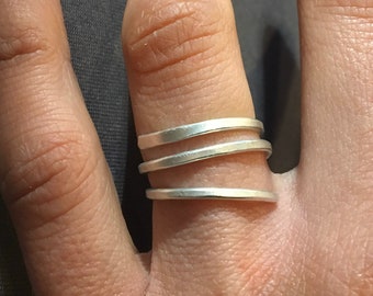 Minimalist handmade silver ring