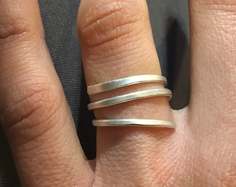 Minimalist handmade silver ring