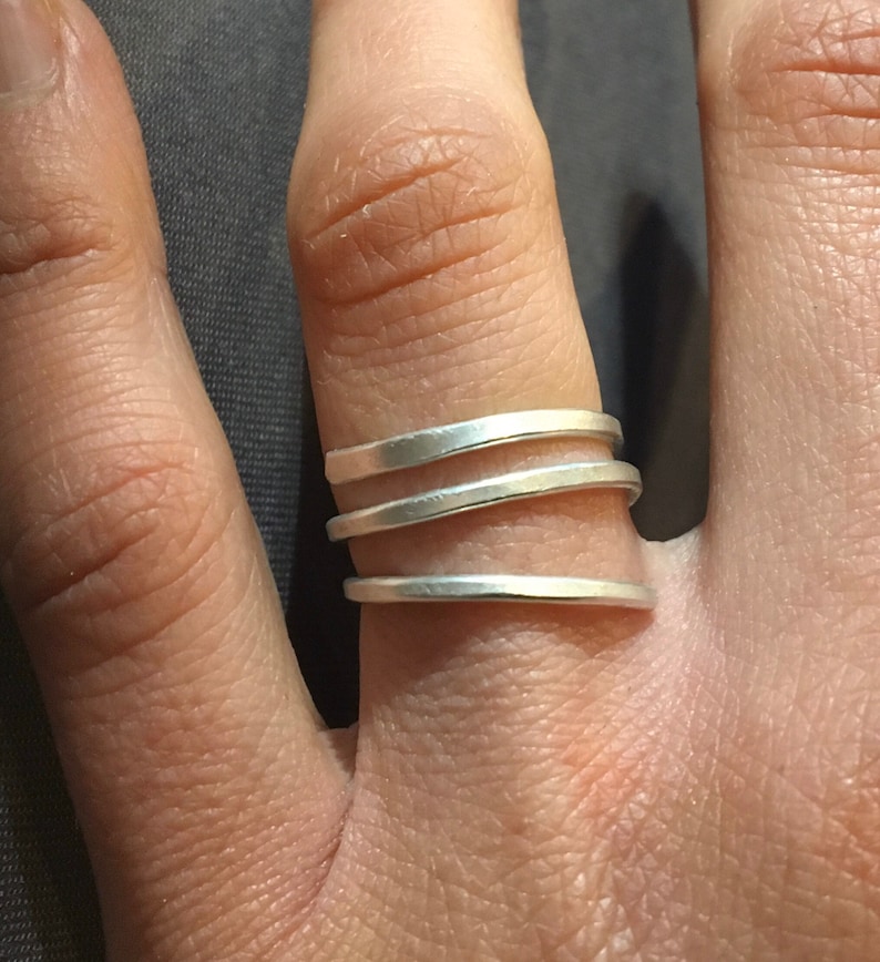 Minimalist handmade silver ring image 1