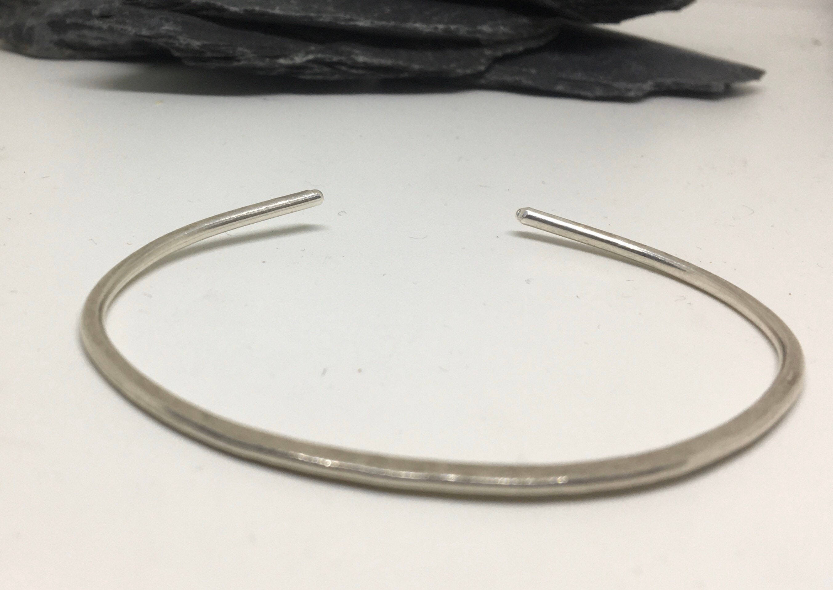 IRREGULAR FINISH CUFF BRACELET - Silver