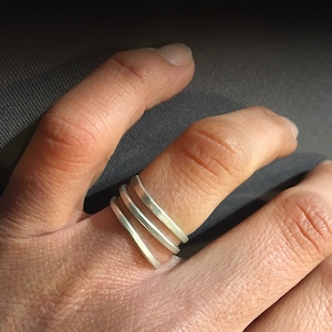 Minimalist handmade silver ring image 5