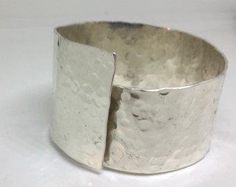Sterling silver Doty hammered bracelet.