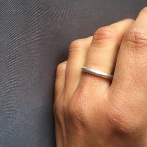 Minimalist thick sterling silver ring. Handmade silver ring. Gift for her. Birthday gift