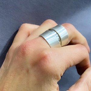 Three bands sterling silver ring