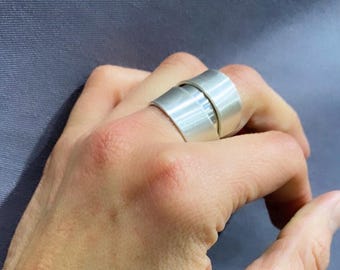 Three bands sterling silver ring